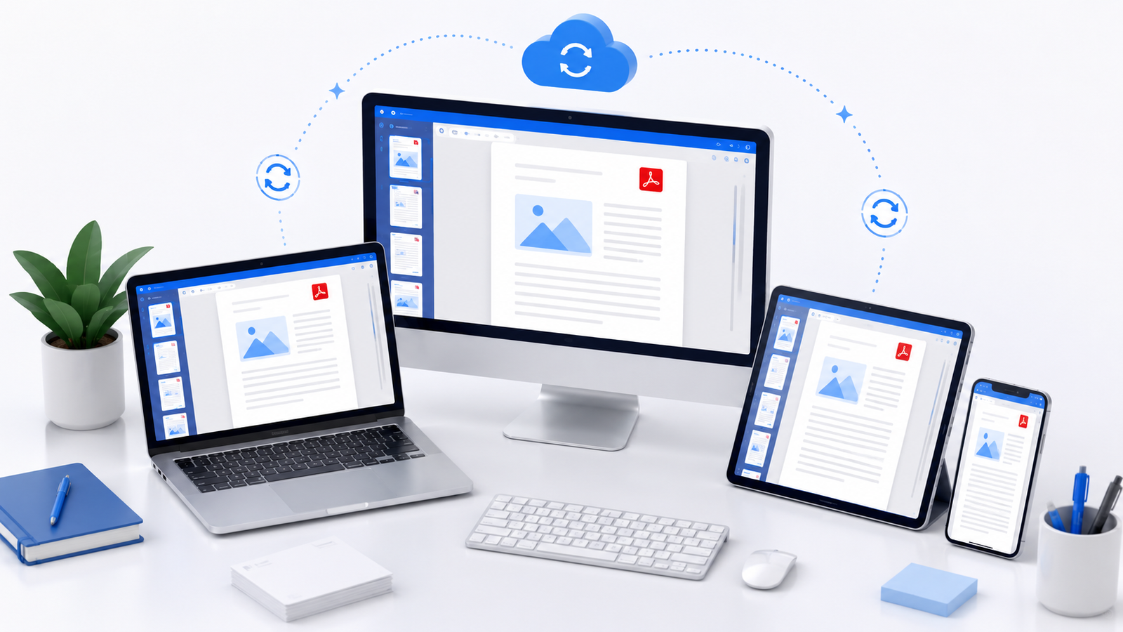 PDF document displayed consistently on desktop laptop tablet and smartphone